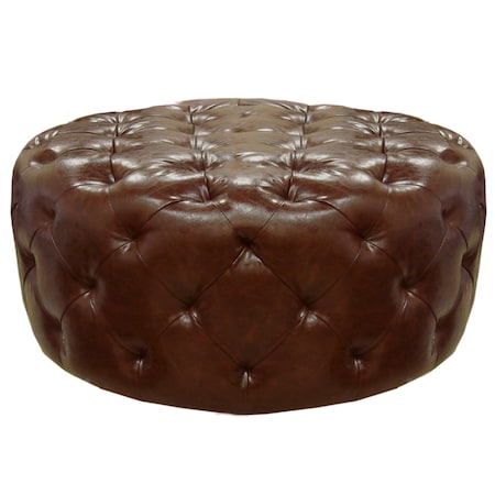 Armen Living Victoria Ottoman In Brown Bonded Leather LC5005OTBR
